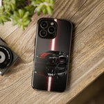 Camaro ZL1 Phone Case, Black Red Racing Stripe Studio Cover, Gift