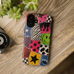Colorful Patchwork Punk Tough Phone Case