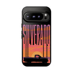 Silverado sunset truck Phone Case | Retro pickup silhouette