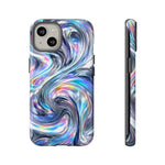 Chrome Metallic Swirl  Art Tough Phone Case
