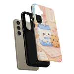 Milk Cookie Phone Case Cute Food Kawaii Tough Cover Gift Art