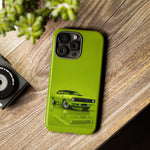 Green Cuda Muscle Car phone case for Gear Heads
