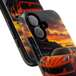 Orange C8 Z06 Flat Plane V8 Speed Art Tough Phone Case