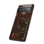 Tabby Cat on Christmas Tree phone case | Tough Case
