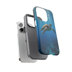 Sea Turtle Ocean Scene phone case | underwater marine life tough cover