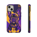 French Bulldog Pop-Art Portrait Tough Phone Case - Purple Gold