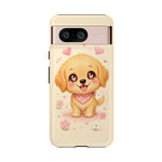 Golden Retriever Heart Eyes Kawaii Pet Dog Art Tough Phone Case