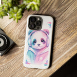 Pastel Panda Phone Case, Glitch Color Block Cover