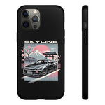 R34 Skyline GT-R Sakura Mountain JDM Tough Phone Case Gift