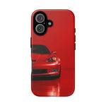 Red Sports Car C6 Z06 phone case | Corvette front view