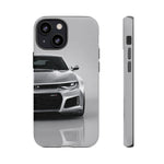 Silver Camaro Phone Case, ZL1 American Muscle Car Tough Cover for Men Gift