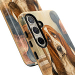 Guilty Basset Hound Phone Case, Muddy Watercolor Art Cover