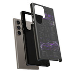 R33 Skyline Infographic Phone Case, Purple Spec Sheet Cover