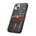 Orange Datsun 240Z on Rainy City Street phone case | Tough Cases