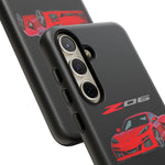 Red C8 Z06 Illustration Phone Case for Vette Owners | Tough Cover