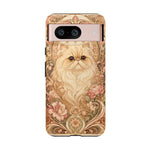 Persian Cat Floral Art Nouveau Tough Phone Case