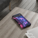 Neon Koi Reflection Vaporwave phone case | Tough Cover