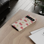 Pink Cherry Pattern Phone Case | Cute Retro Fruit Design
