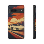 Retro Sunset Countach phone case | Sports car tough cover