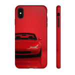 Red Miata Phone Case, NA MX5 90s JDM Roadster Tough Cover