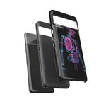 Neon Anatomical Skeleton Phone Case | Internal Displacement Art