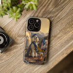 Poodle Painter Scene phone case | Artistic Dog Landscape