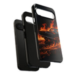 Black Charger Classic Muscle Flames Tough Phone Case Cover Gift