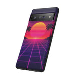 Classic Grid Sunset Vaporwave Art Tough Phone Case