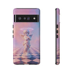 Praying Cherub Statue halo Vaporwave Aesthetic phone case