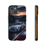 Skyline GT-R R34 White Nurburgring Speed Art Tough Phone Case