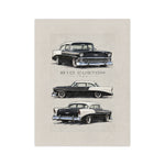 1956 Chevy 210 Custom Classic Car Velveteen Blanket | Vintage Auto Trio