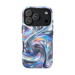 Chrome Metallic Swirl  Art Tough Phone Case
