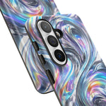 Chrome Metallic Swirl  Art Tough Phone Case