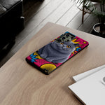British Shorthair Round Pop Art Tough Phone Case