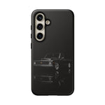 Black Classic C10 Truck Phone Case | Vintage Pickup Reflection, Minimal Auto Design