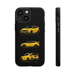 Yellow Type R Sports Car Phone Case Tough JDM Hot Hatch Multi View Print