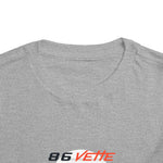 Retro 1986 Corvette C4 '86 Vette Toddler T-Shirt Graphic Tee