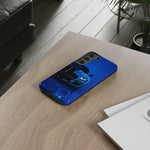 Blue Mustang Art Phone Case, GT500 American Muscle Car Tough Cover for Men