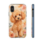 Miniature Poodle Whimsical Watercolor Art Tough Phone Case