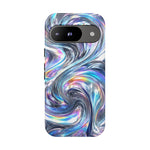 Chrome Metallic Swirl  Art Tough Phone Case