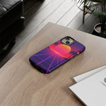 Classic Grid Sunset Vaporwave Art Tough Phone Case