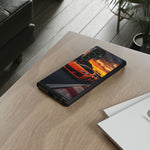 Orange C8 Z06 Flat Plane V8 Speed Art Tough Phone Case