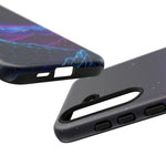 Retro Neon Mountains Phone Case | Vaporwave Galaxy Landscape