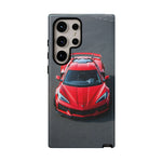 Red C8 Z06 Track Wing Tough Phone Case Cover Gift Art