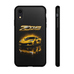 Z06 Corvette Phone Case, Yellow Neon Chrome Studio Cover