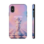 Praying Cherub Statue halo Vaporwave Aesthetic phone case