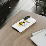 Z06 Corvette Phone Case, Yellow Sketch Reveal Chrome Cover