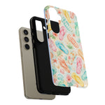 Watercolor Flip Flops pattern Tough Case | Beach Shells Phone Cover