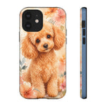 Miniature Poodle Whimsical Watercolor Art Tough Phone Case