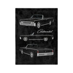 1961 Continental Convertible Black Microfiber Throw Blanket Classic Car Gift